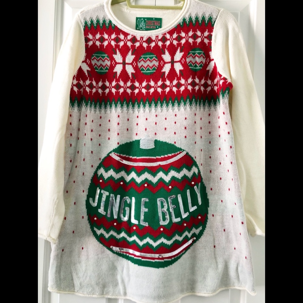 Maternity Ugly Jingle Belly Christmas Sweater (M)